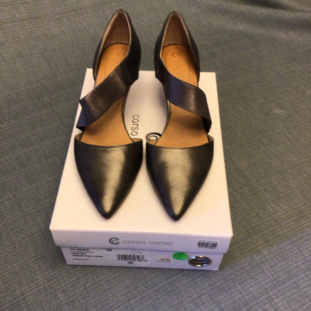 Corso Como Elegant Denice Heels Pewter Color SZ 7